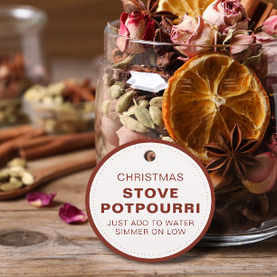 Etiquetas Para Lembrancinhas Pote de Potpourri de Natal Rústico para Fogão