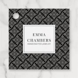 Etiquetas Para Lembrancinhas Preço Padrão do Motif Branco Preto do Designer de 