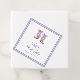 Etiquetas Para Lembrancinhas Preppy Watercolor Bows 4th Of July Invitation