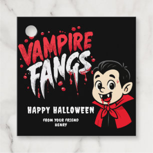 Etiquetas Para Lembrancinhas Presas de Vampiro de Halloween