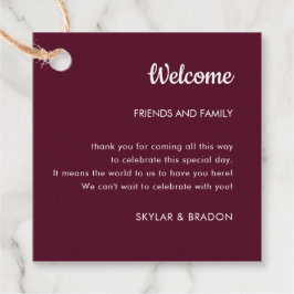 Etiquetas Para Lembrancinhas Presente de boas-vindas do Casamento Minimalista B