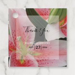 Etiquetas Para Lembrancinhas Presente de Casamento dos Lírios Orientais Elegant