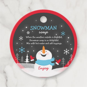 Etiquetas Para Lembrancinhas Presente de chocolate quente de snowman para a sop