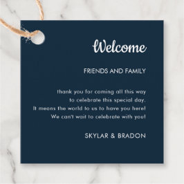 Etiquetas Para Lembrancinhas Presente de Marinho de casamento azul minimalista