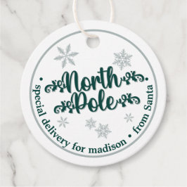 Etiquetas Para Lembrancinhas Presente de Natal de Entrega Especial do Polo Nort