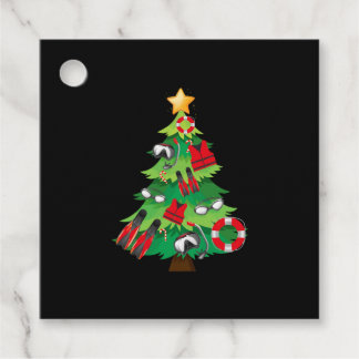 Etiquetas Para Lembrancinhas Presente de Natal Nadando Árvore de Natal G