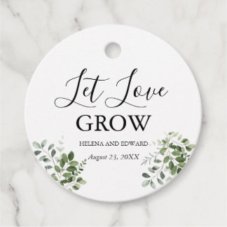 Etiquetas Para Lembrancinhas Presente de Noiva Elegante com Verde Let Love