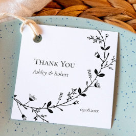 Etiquetas Para Lembrancinhas Presente de Obrigado pelo Casamento com Videira Ro