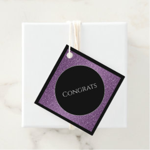 Etiquetas Para Lembrancinhas Presente-FavorTag - brilho Congrats do falso