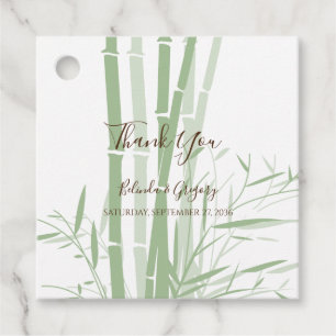 Etiquetas Para Lembrancinhas Presente Oriental de Casamento em Bamboo