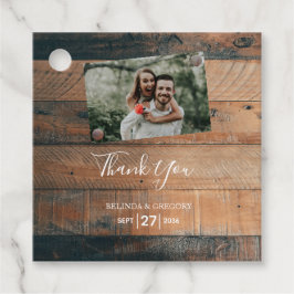 Etiquetas Para Lembrancinhas Presente Rustic Wood Photo Wedding