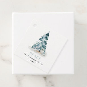 Etiquetas Para Lembrancinhas Presentes de Árvore de Natal do Pinho de Neve de 