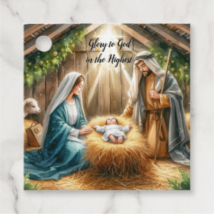 Etiquetas Para Lembrancinhas Presépio Rústico de Natal