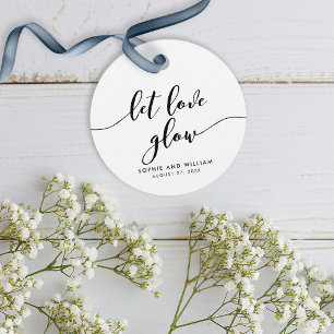 Etiquetas Para Lembrancinhas Preto e Branco Relax Script Deixe o Amor Brilhar C