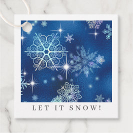 Etiquetas Para Lembrancinhas Prettiest Snowflakes Standard Blue ID846