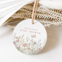 Primavera Wildflower Field Chá de fraldas Obrigado