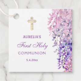 Etiquetas Para Lembrancinhas Primeira Comunhão em Aquarela de Wisteria