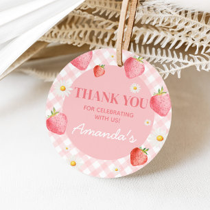 Etiquetas Para Lembrancinhas Primeira ronda de Festas de aniversário Gingham Be