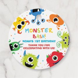 Etiquetas Para Lembrancinhas Primeiro aniversario Bonito De Monstros Obrigado