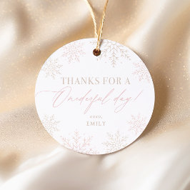 Etiquetas Para Lembrancinhas Primeiro aniversario de floco de neve de Winter On