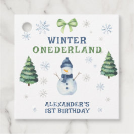 Etiquetas Para Lembrancinhas Primeiro aniversario de Winter Onederland Snowman