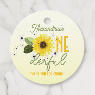 Etiquetas Para Lembrancinhas Primeiro aniversario Floral de Girassol