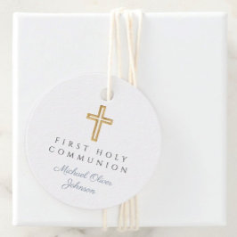 Etiquetas Para Lembrancinhas Primeiro Ciclo de Comunhão da Cruz Azul Elegante