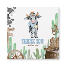 Primeiro Rodeio 1º Aniversário Bebê Vaca Obrigado