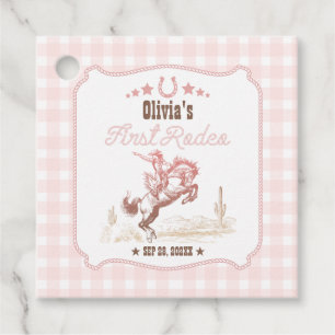 Etiquetas Para Lembrancinhas Primeiro Rodeio 1º Aniversário Rosa Western