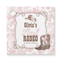 Primeiro Rodeio Aniversário de 1 ano Rosa Poeirent