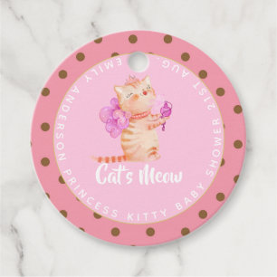 Etiquetas Para Lembrancinhas Princesa (NOME) É O Gato Que Mede Garotas Chá Ro