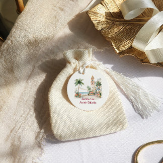 Etiquetas Para Lembrancinhas Puerto Vallarta | Tropical Christmas Gift Tag