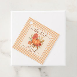 Etiquetas Para Lembrancinhas Pumpkin agradecido e abençoado | Ação de Graças