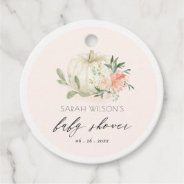 Etiquetas Para Lembrancinhas Pumpkin Branco Blush Floral Baby BrunChá