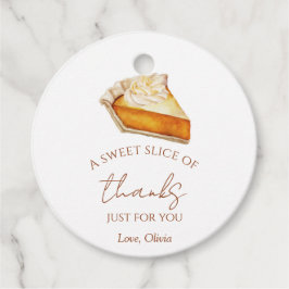 Etiquetas Para Lembrancinhas Pumpkin Pie Watercolor Round Fall Favor Tag