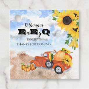 Etiquetas Para Lembrancinhas Pumpkin Truck   Girassóis Chá de bebê 