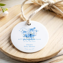 Etiquetas Para Lembrancinhas Pumpkin Watercolor Arco Baby Boy Chá Obrigado