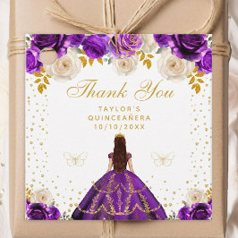 Etiquetas Para Lembrancinhas Purple Floral Princess Quinceañera