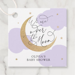 Etiquetas Para Lembrancinhas Purple Over the Moon Baby Shower