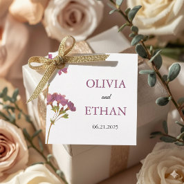 Etiquetas Para Lembrancinhas Purple Petunia Floral Wedding Favor Tag