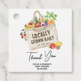 Etiquetas Para Lembrancinhas Quadrado de Chá de fraldas cultivado localmente