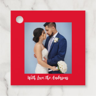 Etiquetas Para Lembrancinhas Quadrado de Foto Personalizado Com Amor