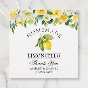 Etiquetas Para Lembrancinhas Quadrado de Limão Floral de Limão Limoncello
