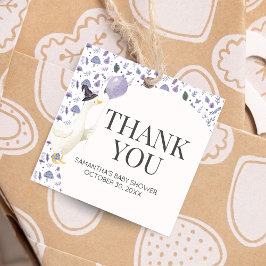 Etiquetas Para Lembrancinhas Quadrado do Chá de fraldas do ganso Bobo pequeno