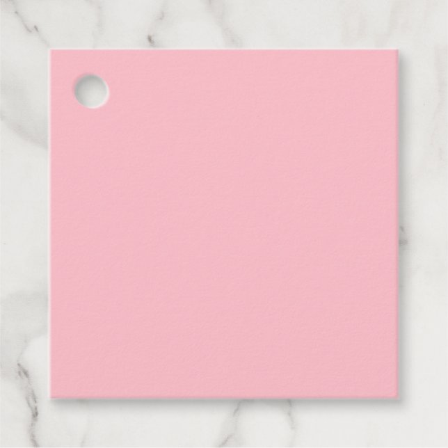 Etiquetas Para Lembrancinhas Quadrado Rosa (Frente)