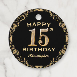 Etiquetas Para Lembrancinhas Quadro de Festa de aniversário preto e brilhante D