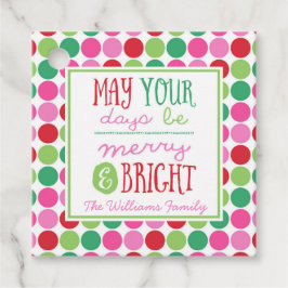 Etiquetas Para Lembrancinhas Que seus dias sejam Feliz e feriado brilhante