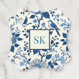 Etiquetas Para Lembrancinhas Quic Monograma Personalizado Chinoiserie, Hydrange