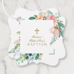Etiquetas Para Lembrancinhas Quic Watercolor Pink Blush White Floral Blush Bapt