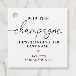 Etiquetas Para Lembrancinhas Quinn Floral Pop do Chá de panela de Champanhe